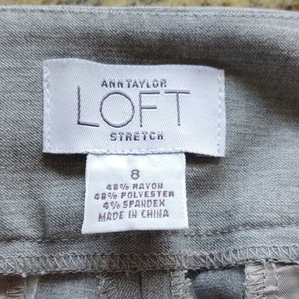 Ann Taylor Loft Gray stretch classy pants🌹 - Picture 6 of 6